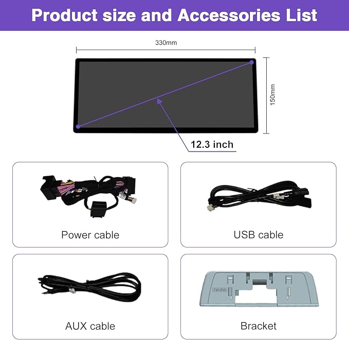 NINETOM 2026 Upgraded 12.3" Ultra-Narrow Touchscreen Wireless CarPlay Android Auto Receiver Compatible with BMW 3/4 Series F30/F31/F32/F33/F34/F36 (2017–2019), for EVO System