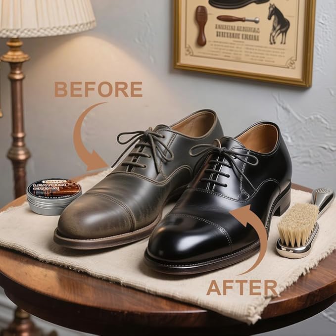 Leather Cream, Cleaner & Conditioner - Restores & Protects for Couches, Car Seats, Furniture, Shoes, Leather Product ect.