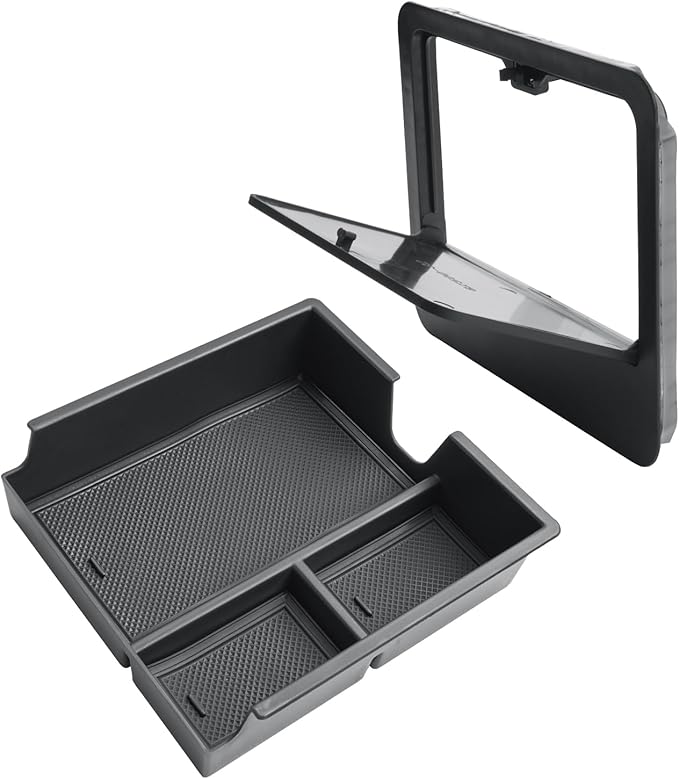 CDEFG 2Pcs for 2024 2025 2026 Lexus GX 550 Center Console Organizer Tray GX 550 Accessories Middle Console Tray Armrest Hidden Storage Box Arm Rest Secret Bin(Not for Cool Box)