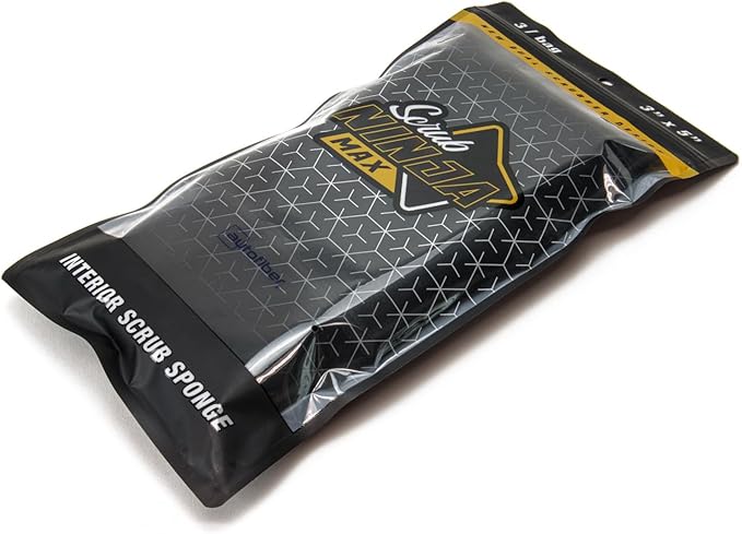 Autofiber Scrub Ninja Max, Interior Scrubbing Sponge - Pack of 3 (Black)