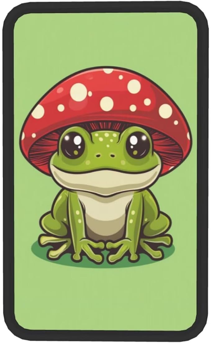 Frog Center Console Cover Mushroom Car Armrest Cushion Pad Sage Green Arm Rest Protector Console Box Covers Cars Decor Accessories