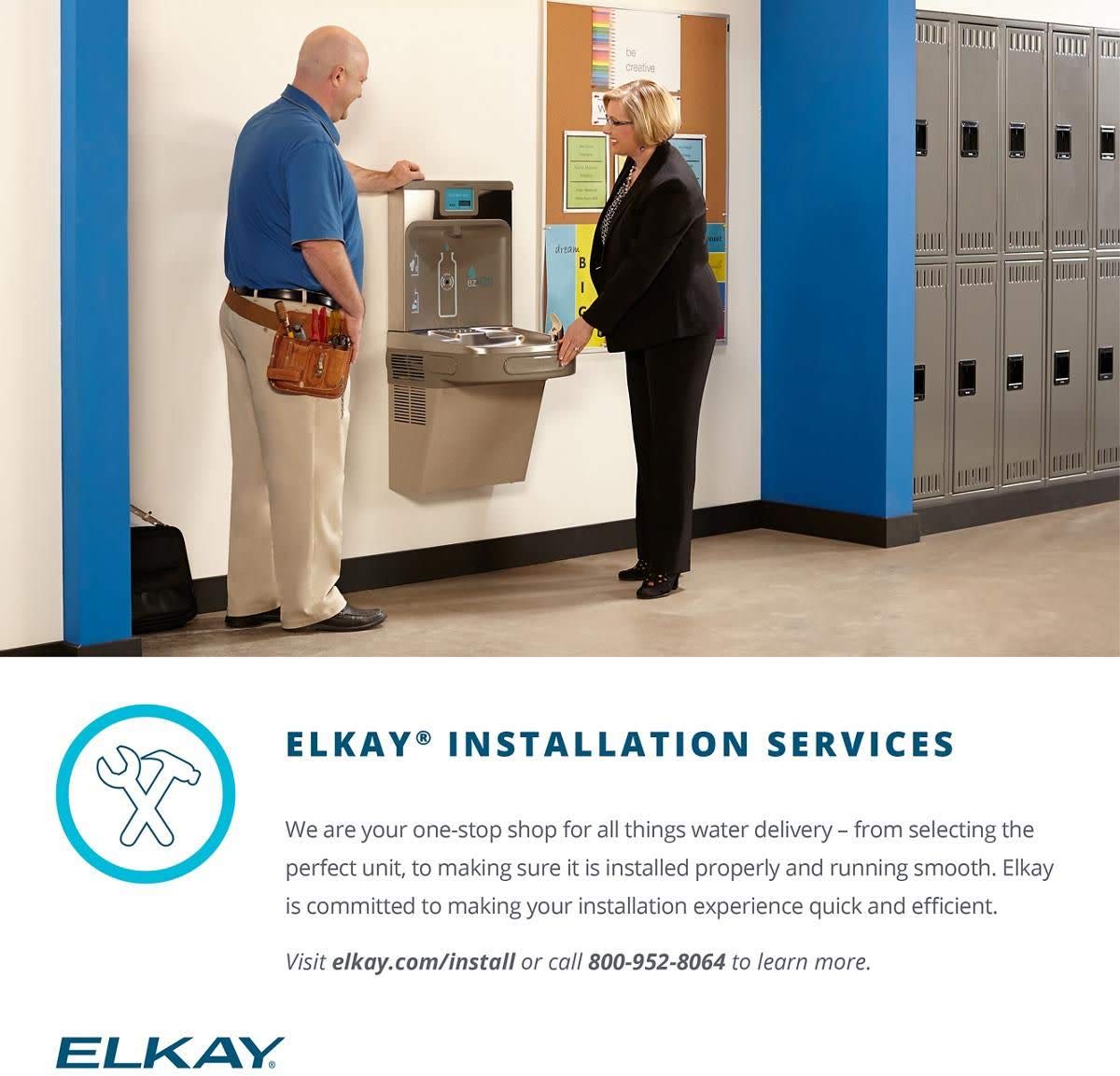 Elkay EZS8L Wall Mount ADA Cooler Non-filtered Refrigerated Light Gray Granite