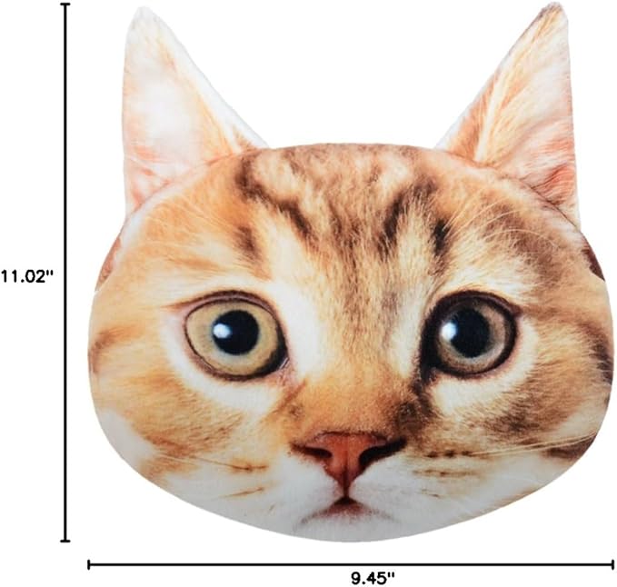 Cute Car Neck Rest Pillow with Strap Comfortable Headrest Neck Pillows for Office Chair Travel Driving Cat
