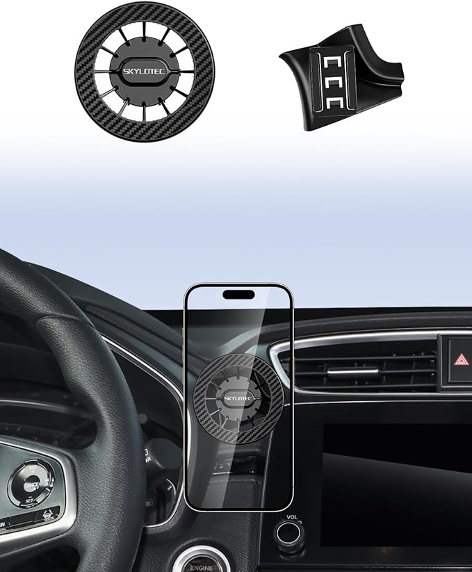 SKYLOTEC Car Phone Holder for Honda CR-V CRV 2017 2018 2019 2020 2021 2022 Accessories Automobile Cradles Magnetic Phone Mount Compatible with MagSafe, Strong Magnets Cell Phone Base
