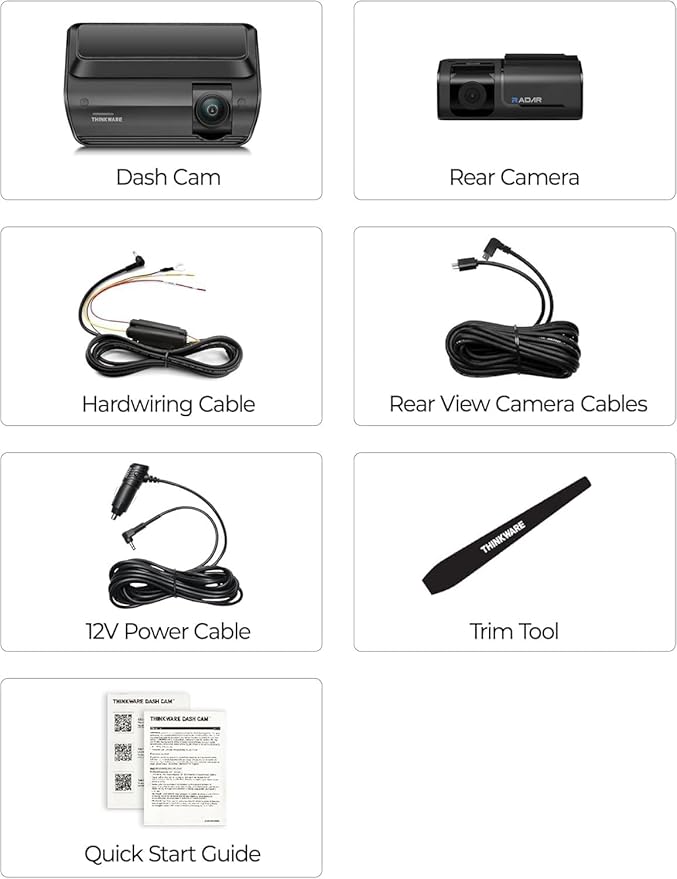 THINKWARE ARC 700 4K Dash Cam Front and Rear, No Memory Card, 4K+2K Dual Camera, Sony STARVIS Sensor, HDR, Super Night Vision 3.0, 5GHz Wi-Fi, GPS, Parking Mode, Speed and Red Light Alerts