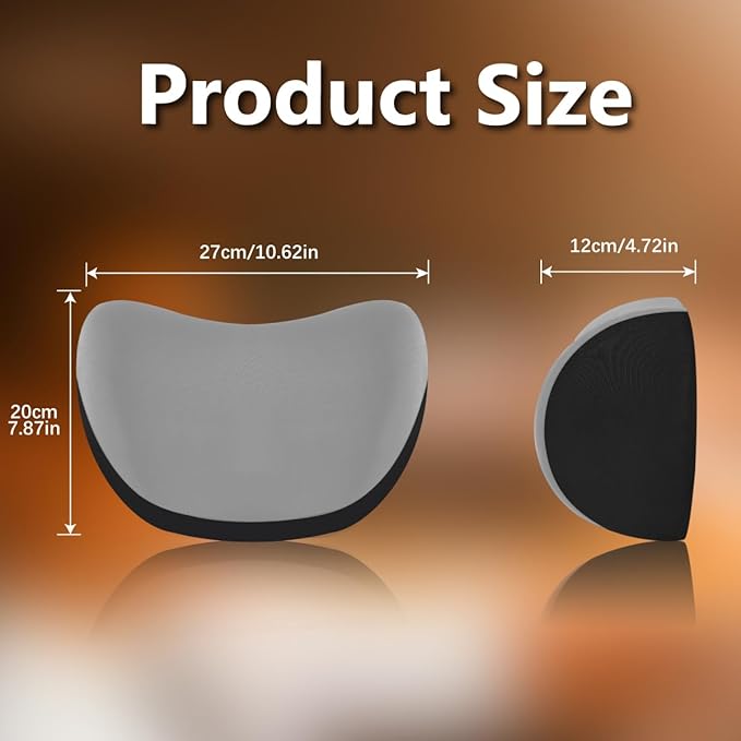2Pcs Car Neck Pillow, Ultra Comfortable Car Headrest, Ergonomic Car Headrest Pillow, Relieve Driving Fatigue and Maintain Correct and Comfortable Sitting Posture, Suitable for Driving (Grey)