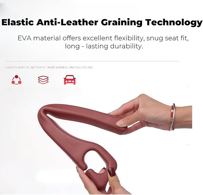Car Seat Gap Filler, 2-Pack No Drop Seat Guard Universal Fit Car Seat Gap Plug Anti-Drop with Storage, Fill The Gap Between Seat and Console, Auto Accessories for SUV Truck Sedan (Bordeaux Red)