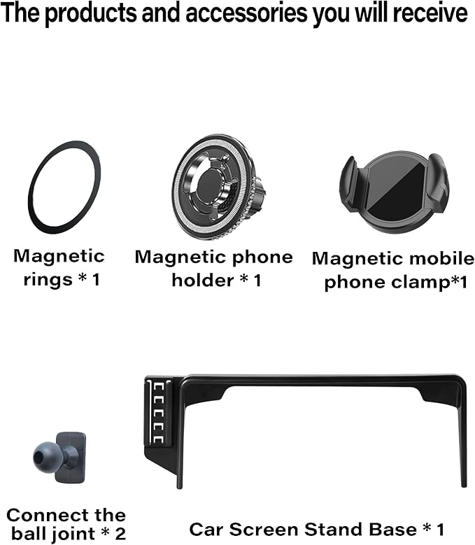 Magnetic Car Phone Mount for Honda CR-V 2023-2026 / HR-V 2023-2026 Accessories, for MagSafe Strong Magnets Cell Phone Holder 7/9-Inch Touchscreen Cradles, with Portable Phone Gripper