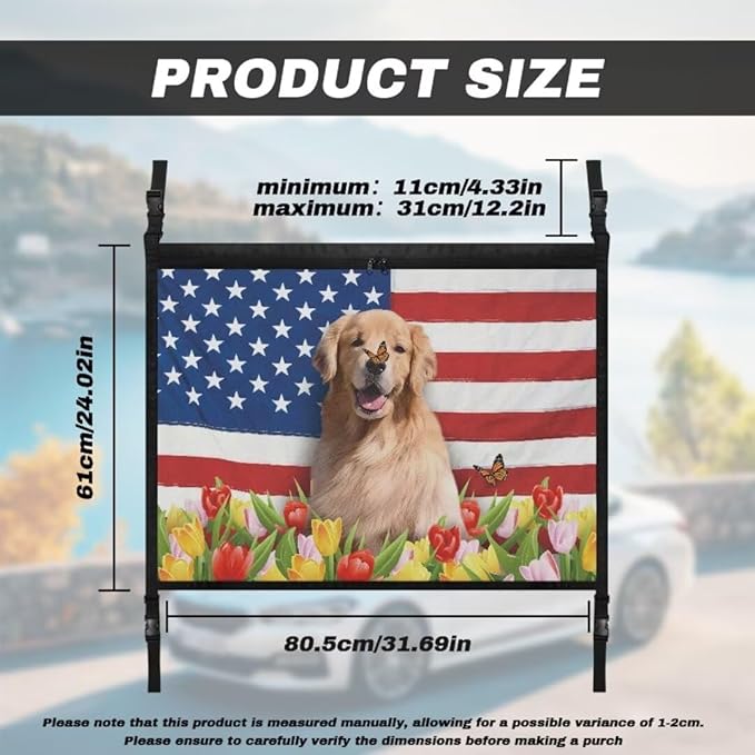 Puppy USA Flag Car Storage Bag Organizer Car Organizer for Car Seat Multi-Purpose Car Bag Storage Box Organizer Pouch Pocket Storage for Small Items
