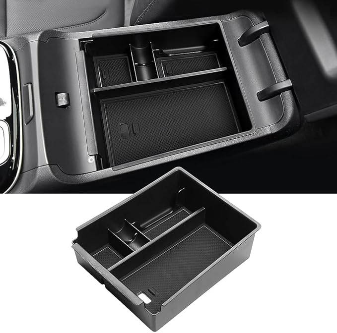 For Hyundai Tucson Center Console Organizer for 2025 2026 Hyundai Tucson (SEL/SE/XRT, NOT FOR PHEV&Limited&N-Line) Middle Armrest Storage Tray Insert,Non-Slip Accessories -NOT FOR PHEV&Limited&N-Line