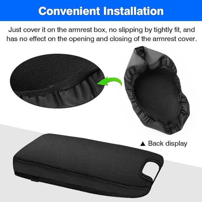 Autorder Center Console Cover for 2023 2024 2025 Toyota bZ4X /Subaru Solterra Accessories Armrest Cover Anti-Scratch Middle Console Pad Leather Armrest Protector
