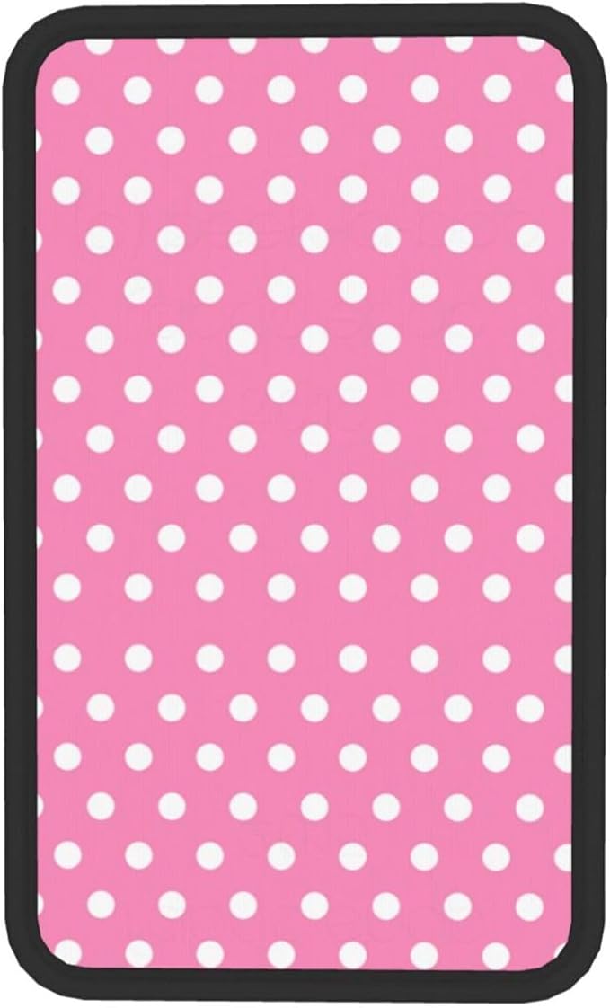 Car Armrest Cover Auto Center Console Pad Arm Rest Cushion Soft Car Accessories Universal for Most Vehicle (Pink Polka Dot Pattern Design)