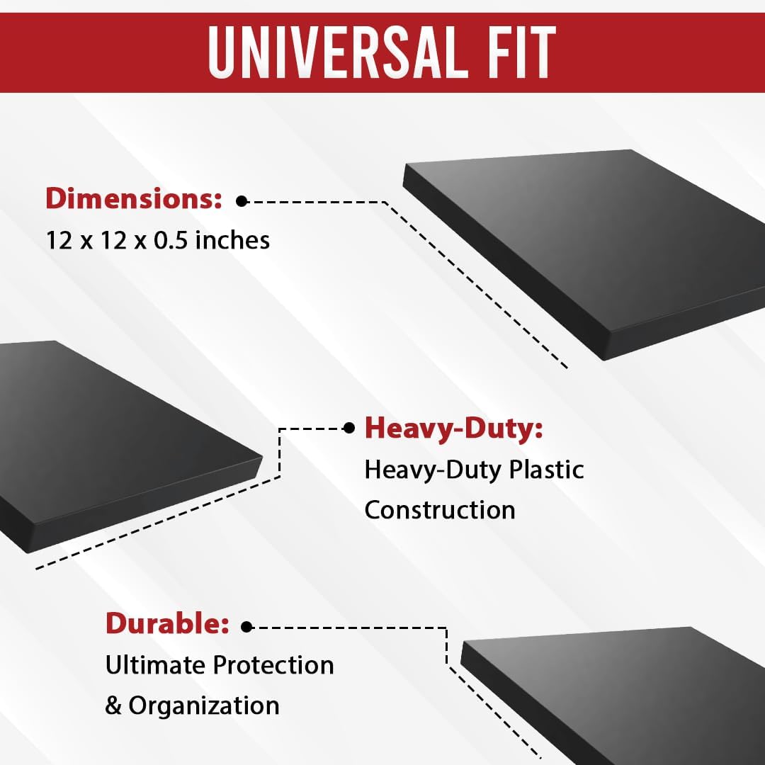 USA Made RV Leveling Jack Flex Pads 12" – Heavy-Duty Rubber Jack Pads (1-Pack) – Non-Slip, Shock-Absorbing Stabilizer Mats for Camper & Trailer – Prevent Sinking & Sliding