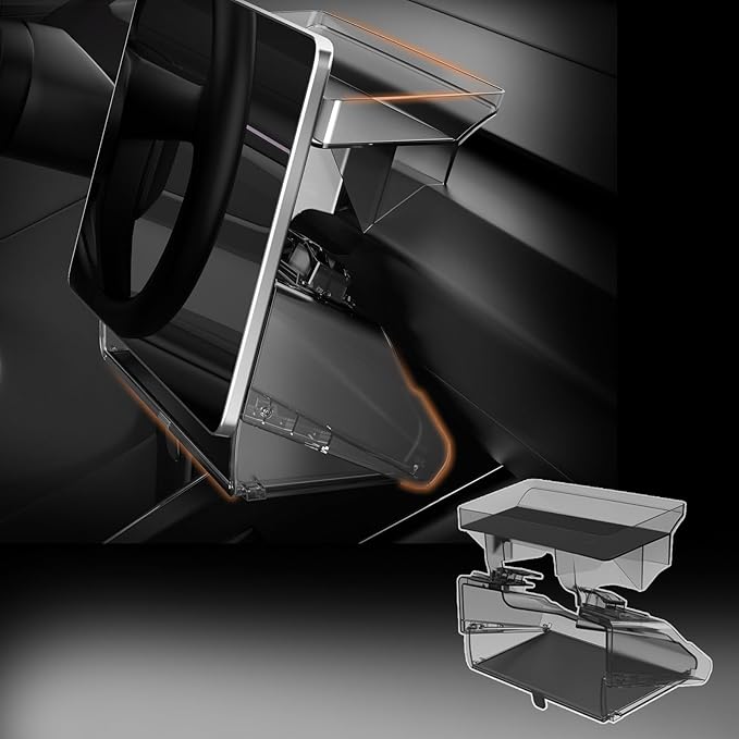 Tesla Model Y Accessories Under Screen Storage Box Compatible with Tesla Model Y Juniper 2025–2026 & Tesla Model 3 Accessories 2024–2026 Concealed Center Console Organizer Tray