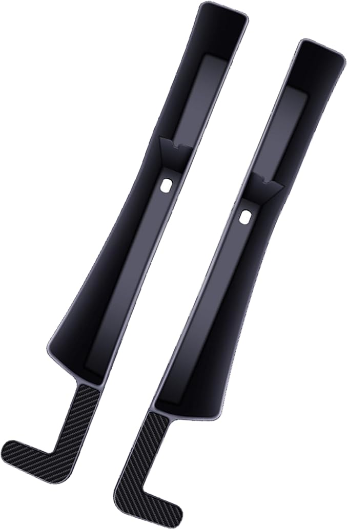 2PCS Car Seat Gap Filler, Anti-Drop Vehicle Console Crevice Blocker with 2 Storage Areas, Seat Side Seam Organizer Plug from Droping, Universal Automotive Interior Accessories (Black)