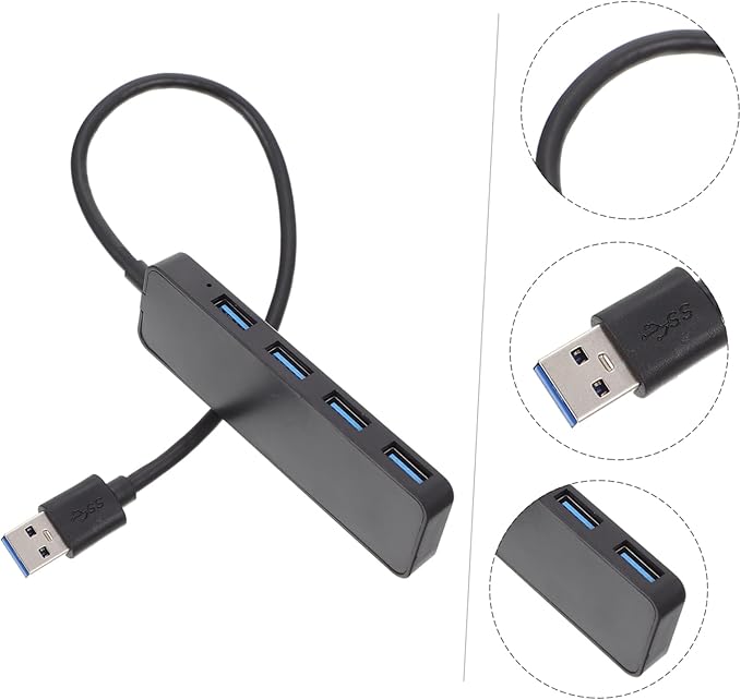 Gadpiparty USB Hub Port Data Splitter Ultra-Slim Expansion Adapter for Laptop and Computer High-Speed Transfer USB Expander for Easy Device Connectivity