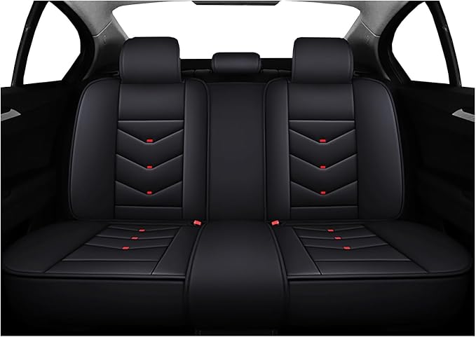 Car Seat Covers Full Set,Automotive seat Covers for Cars,Waterproof Leather seat Covers with Fixed Lumbar Support,Universal Fit for Most Cars,SUV,Trucks and Sedans