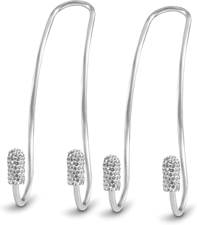 Guoord 2024 Upgraded Car Headrest Hook Decorations - 2pcs Bling Purse Hook Hangers, Stainless Steel Car Hangers and Durable Backseat Holder, Universal SUV Truck Vehicle (White)