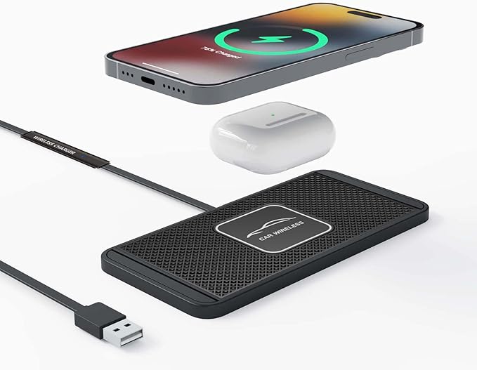 Wireless Car Charger Qi Charging Pad Fast 15W 10W 7.5W Quick Charge Adapter for iPhone 14 13 12 Mini 11 Pro Max 8 Plus X XR Xs Airpods LG Samsung Note Galaxy Buds S9 S10 S20 S21 S22 S23 Android Phones