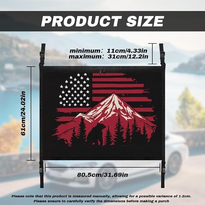 Car Roof Storage Bag Bear USA Flag Car Seat Back Hanging Bag Premium Car Seat Organizer Inner Car Accessories Compatible with Most Vehicles