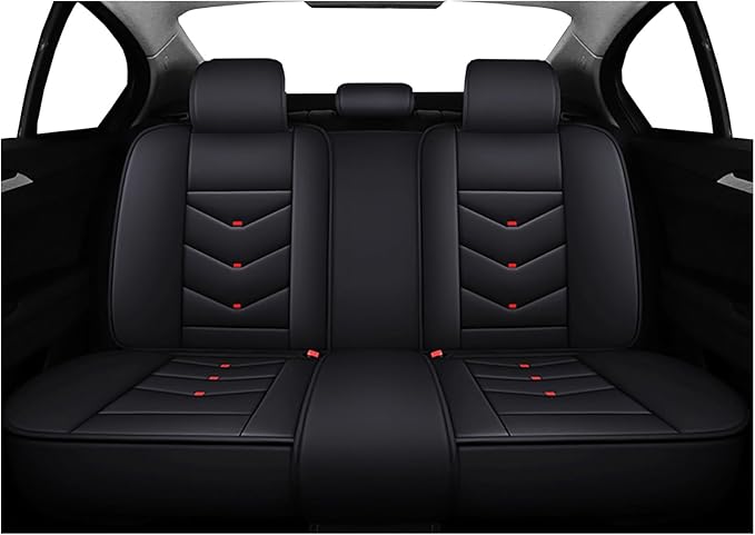 Car Seat Covers Full Set,Automotive seat Covers for Cars,Waterproof Leather seat Covers with Fixed Lumbar Support,Universal Fit for Most Cars,SUV,Trucks and Sedans