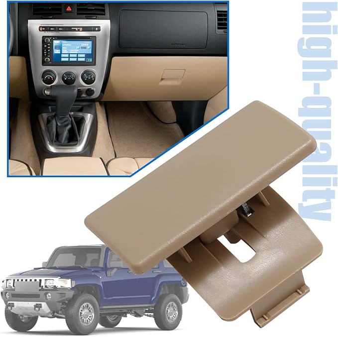 10391625 Glove Box Latch Compartment Door Handle Compatible with Chevy Colorado GMC Canyon 2004-2012 Compatible with Hummer H3 2006-2010 Front Glove Box Door Lock Opening Handle (Khaki)