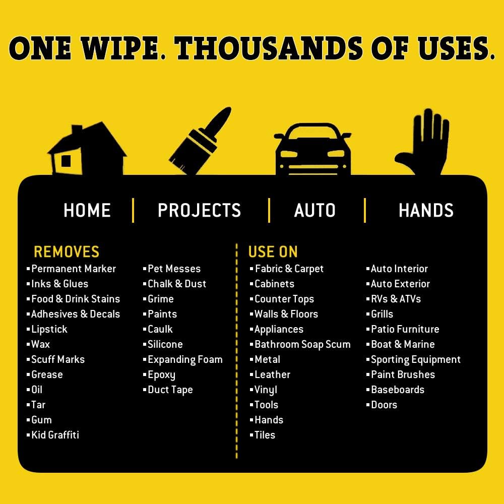 Tub O' Towels Heavy Duty, 10" x 12", Multi-Surface Cleaning Wipes, 90-Count Canister & Refill Pack, White