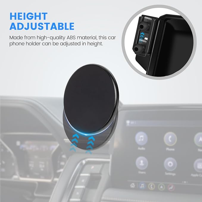 Car Phone Holder Fit for Chevy Suburban Tahoe/GMC Yukon 2021-2024 Accessories 10.2-Inch Screen Fixed Clip, Cell Phone Mount Compatible with MagSafe Hands-Free 360° Rotation Automobile Cradles