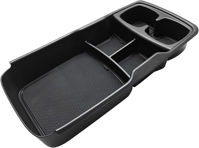 BestEvMod Lower Center Console Organizer Tray Compatible with Kia EV6 2022-2026 Interior Accessories Storage Box ABS Material with PVC Trim Accessories (Lower Organizer-V2)