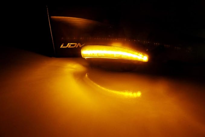 iJDMTOY Clear Lens Dynamic Sequential Blink/Flow Full LED Outer Side Mirror Turn Signal Light Assembly Kit Compatible with Lexus is RC ES LS CT