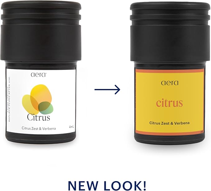 Aera Go Citrus Car Fragrance Scent Refill - Notes of Citrus Zest and Verbena - Works with the Aera Go Diffuser for Car
