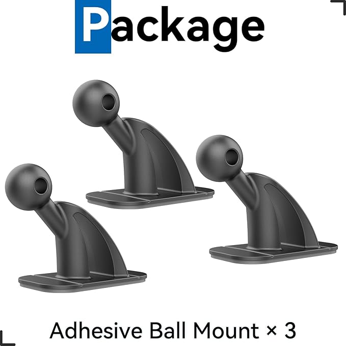 3 Pack Sticky 17mm Ball Mount for Car Mount Adhesive Replacement Magnetic Phone Holder MagSafe Mounting Base Dashboard Sticker 3M VHB Tape