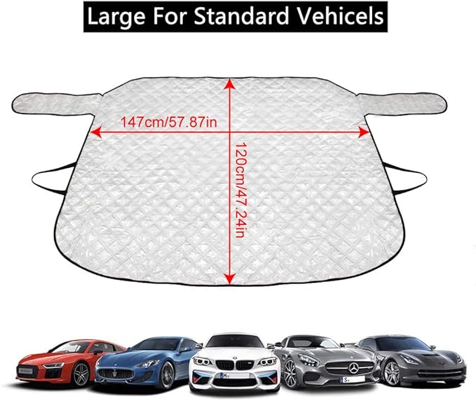 Car Windshield Cover Sun Shade,All Weather Windshield Sunshade Cover Fits Most Cars SUV