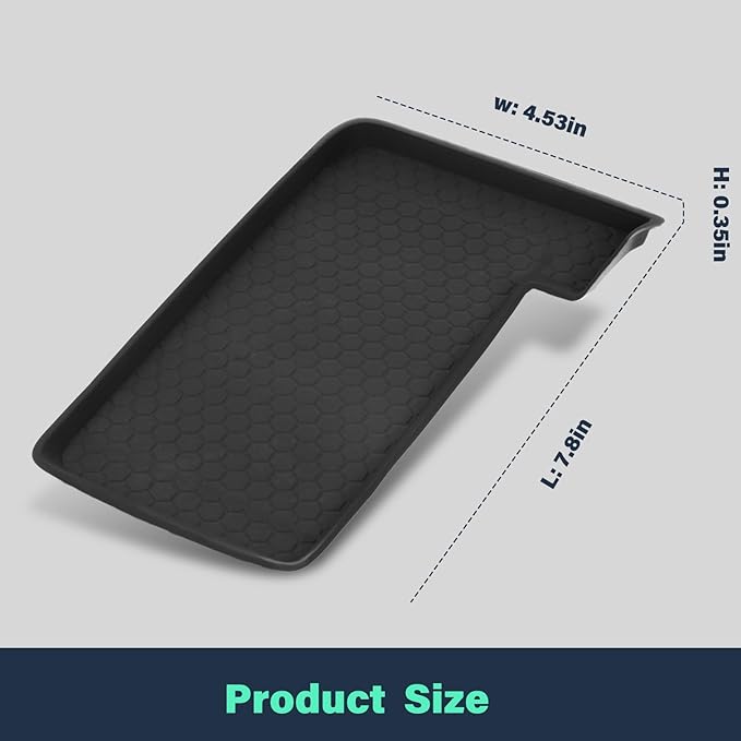 Center Console Wireless Charging Mat Compatible with Toyota Camry 2025 2026, Anti-Slip Waterproof Wireless Charging Protective Pad Car Interior Accessories Black