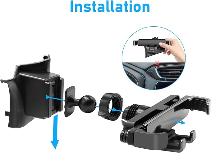 Compatible with 2017-2021 Honda CRV Car Air Vent Phone Holder Mount,for 5th Gen CRV Air Vent Phone Mount Holder Anti-Shake,Cell Phone Holder Mount-360 Degree Rotation CRV Dashboard Phone Stand