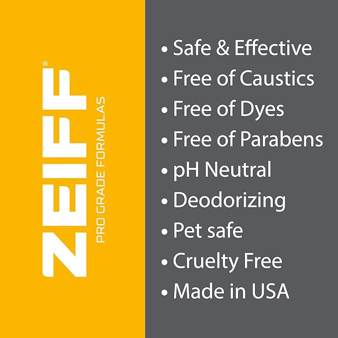 Zeiff Pro-Grade Multi-Purpose Probiotic Enzyme Cleaner - Pet Stain and Odor Remover, Drain Cleaner - Powerful Cleaning & Odor Eliminating Formula For Professional & Home Surfaces - 32 Ounce