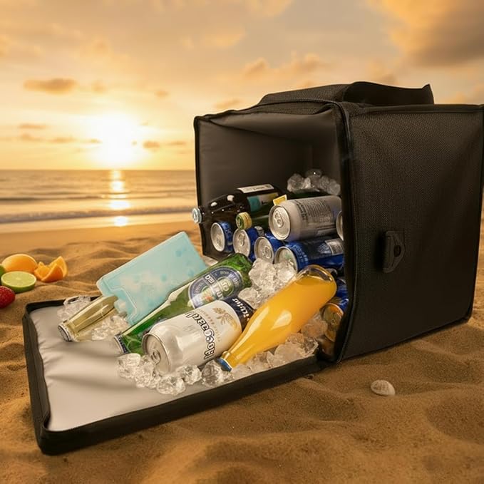 MyLifeUNIT Insulated Cooler Bag for Food & Pizza Delivery Bag Suitable for Car, Bike, Camping, Picnic, Beach, Large Size