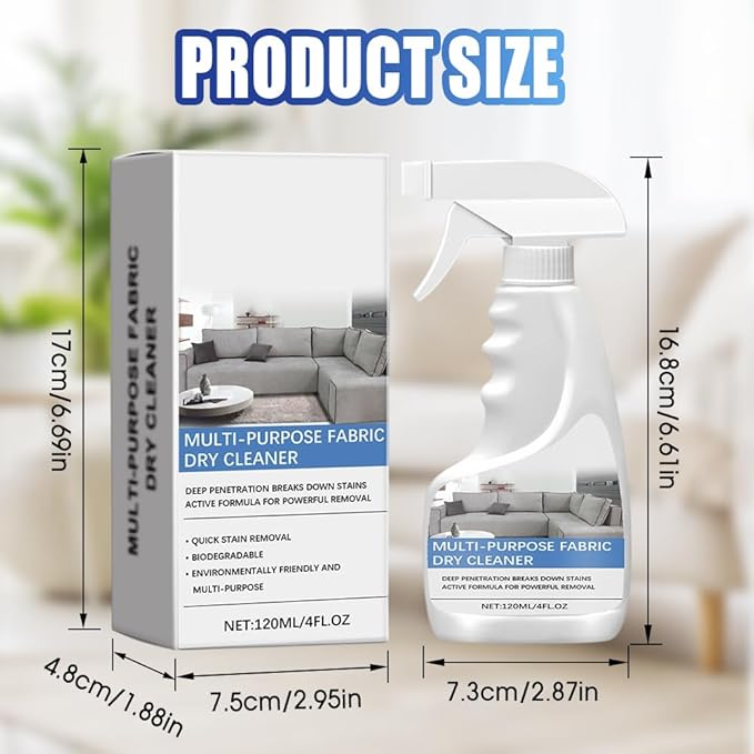Fabric Sofa Cleaner, Carpet & Upholstery Stain Cleaner Spray Expert Stain and Odor Remover – Pet & Kid Safe Rug Cleaner, Fast-Drying, Formula for Carpets, Rugs & Fabric (2PCS)