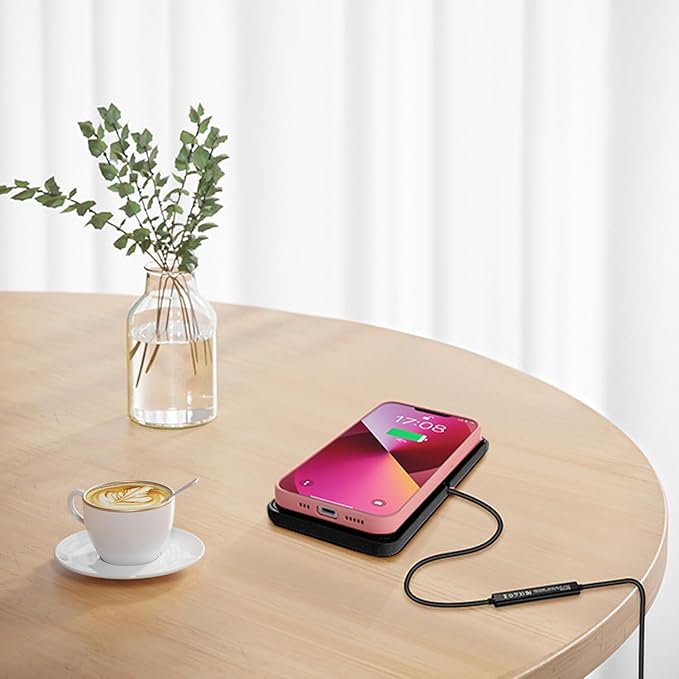 Wireless Charger Car Charging pad,SANMIDO Fast Wireless Phone Charger Cell Phone Non Slip Cordless Charging mat Compatible with iPhone 11/12/12/14/15 Galaxy S21/S22/S23/24 NOTE10 (C1P)