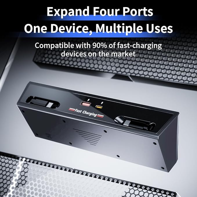 Car USB Hub Docking Station for Honda CR-V CRV 2023 2024 2025 2026 Type-C Fast Charger Auto Interior Centre Console Accessories Cigarette Lighter Decoration Phone Wireless Charging Adapter