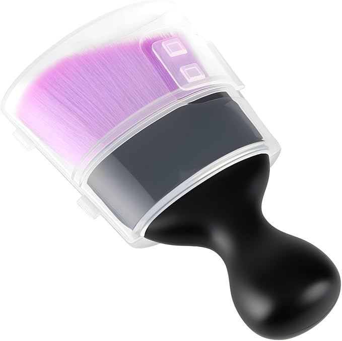 Car Detailing Brush, Soft Bristle Cleaning Brush, Scratch-Free Auto Duster Tool for Dashboard, Air Vents, Leather & Interior Cleaning (Black&Purple&Rose with Cap)