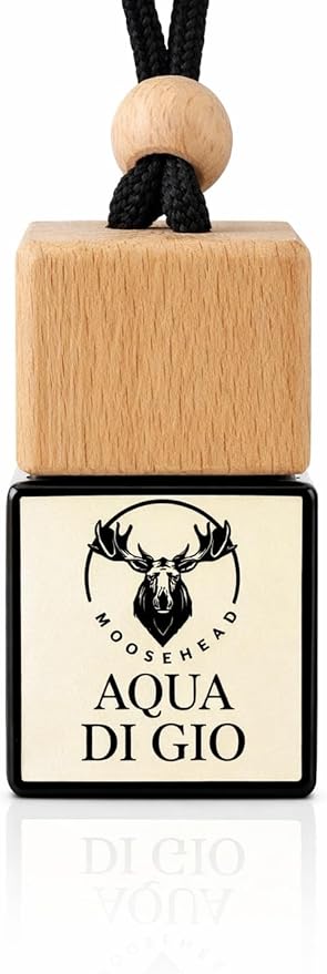 Moosehead Car Air Freshener – Aqua Di Gio Type Scent – Luxury Hanging Car Freshener for Men – Long Lasting Cologne Inspired Fragrance – Rearview Mirror Diffuser – Made in USA