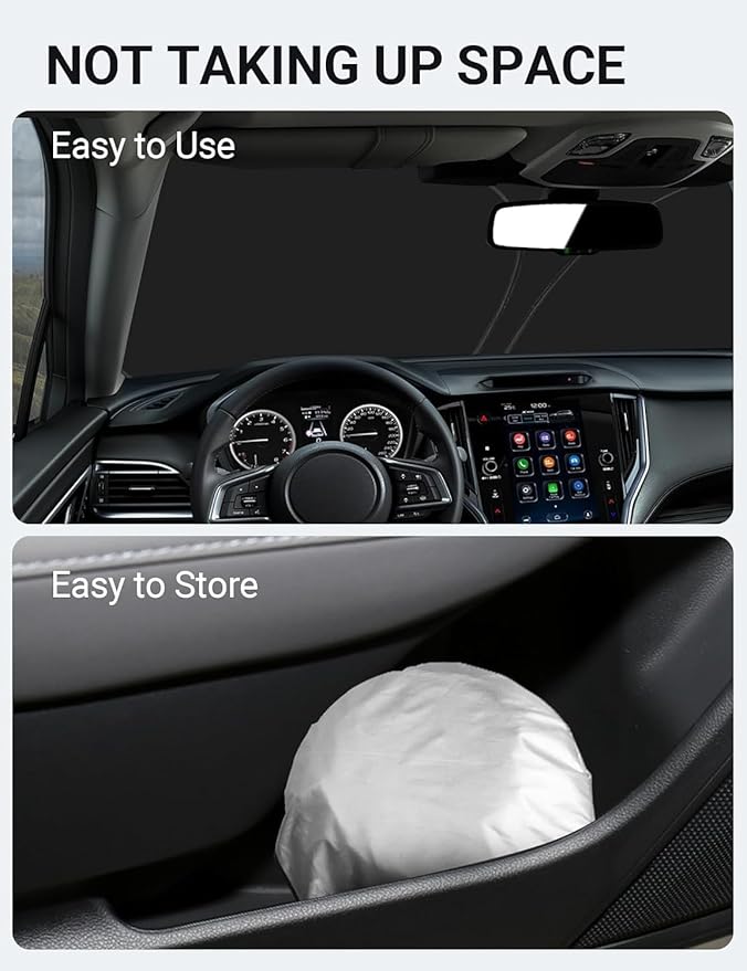Proadsy 2026 Upgrade Front Windshield Sun Shade Foldable Sunshade Protector Custom Fit 2020-2025 Outback SUV Base Premium Limited Touring Accessories
