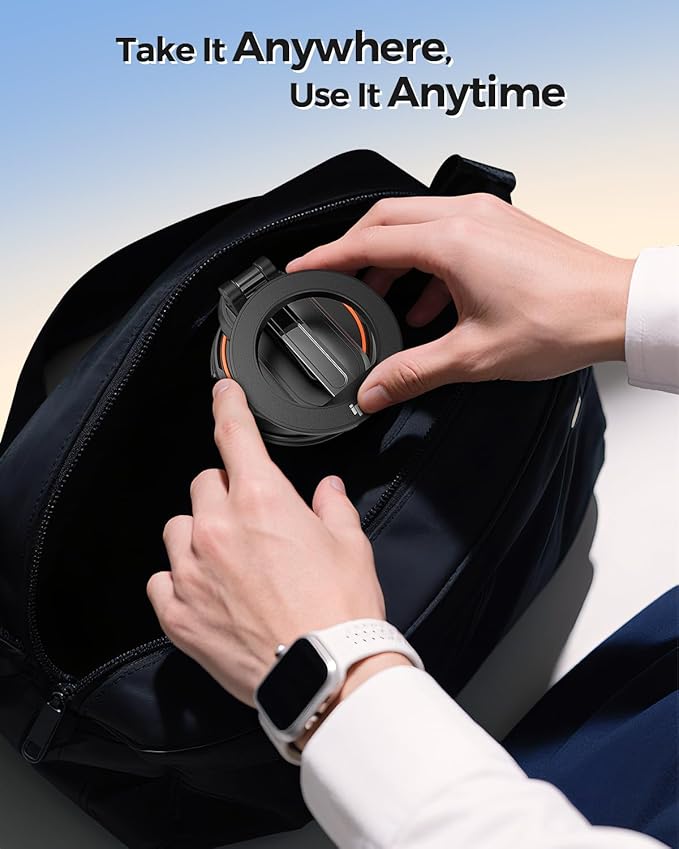 IPOW 3 in1 Dual Included Bases Car Phone Holder, Detachable Magnetic Car Phone Mount Compatible with iPhone 17 16 15 Pro Max, Compatible with MagSafe for Dashboard, Gym, Windshield, Office, Home