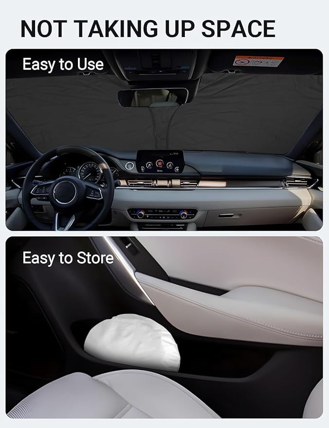 Proadsy 2026 Upgrade Front Windshield Sun Shade Foldable Sunshade Protector Custom Fit 2014-2021 Mazda 6 Sedan, Sport, Touring, Grand Touring, Reserve, Signature Accessories