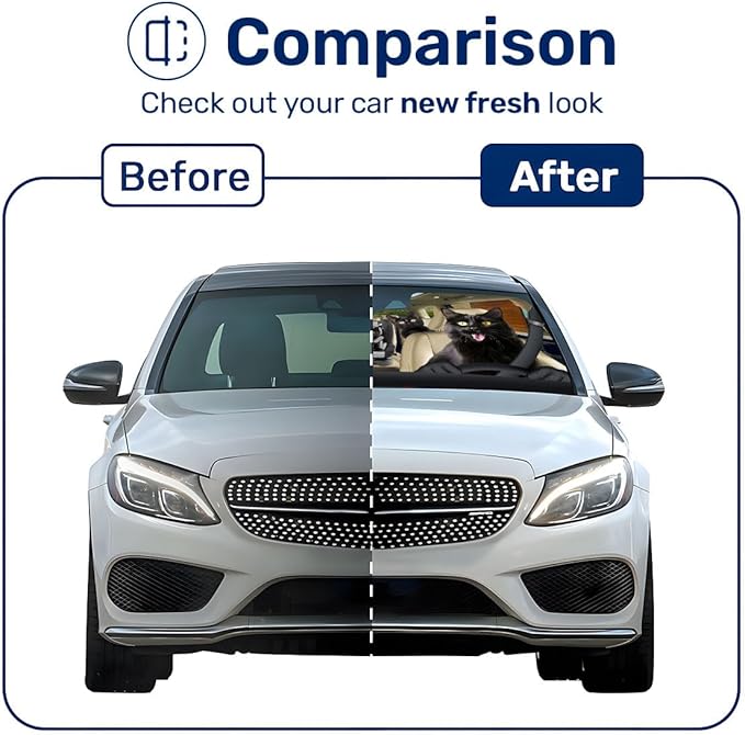 GENANY Funny Black Cats Windshield Sun Shade for Car SUV Truck (55x30 Inches),Sun Shade Windshield, Shades for Front Windows, Sunshade for Car Windshield, Protector Blocks UV