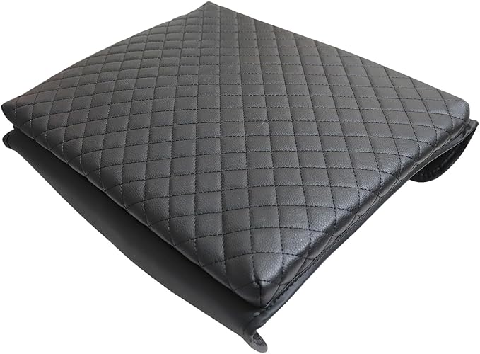 GXARTS Front Leather Center Console Lid Armrest Cover Cushion Pad Compatible with Toyota Tundra 2007 2008 2009 2010 2011 2012 2013 Fit for Toyota Sequoia 2008-2015