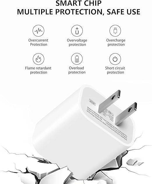 10FT 20W Fast Long Charger Adapter for AirPods 4 Gen, AirPods Pro 2nd Generation, Beats Pill 2024, iPhone 16E 16 15 Pro MaX,iPad Air 13/12.9,Samsung Galaxy A16 A15 A14 5G A54 A03S A53 A23 A34