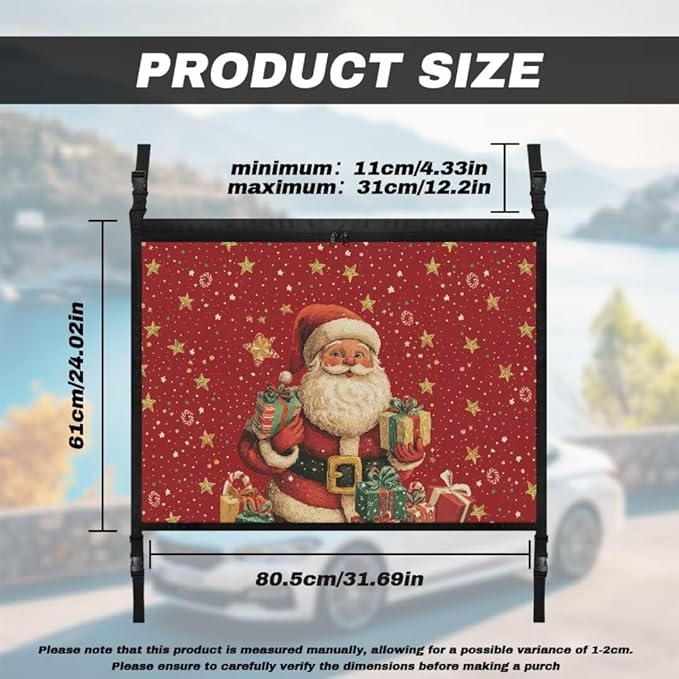 Santa Claus Star Car Roof Storage Bag Hanging Car Storage Bag All Car Storage Organizers Large Capacity Can Hold Mobile Phone, Wallet