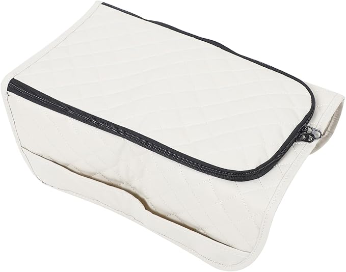 Center Console Armrest Cover Compatible with Toyota Tundra 2022+ Sequoia 2023+ Leather Middle Console Cushion Lid Pad Waterproof Anti-Scratch Armrest Seat Box Cover With Pocket Storage Bag Accessories